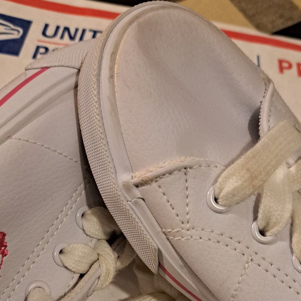 * POLO by RALPH LAUREN  * White faux leather Sneakers /SIZE 13.5 - Picture 5 of 5